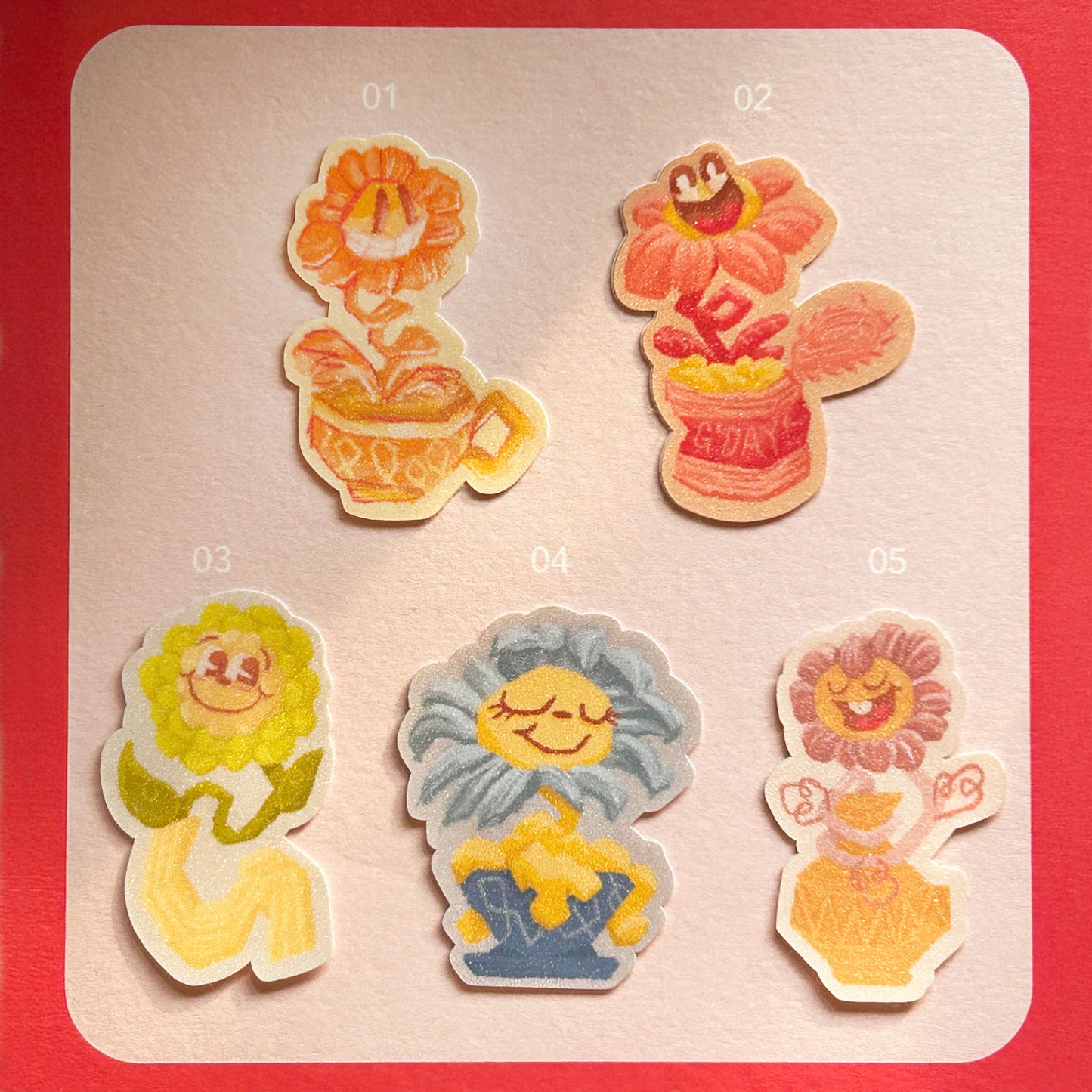 Floral Fungi Sticker Pack